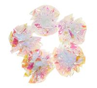 WEKAMOS 5pcs Interactive Crinkle Cat Balls Bright Plastic Indoor Play Teasing Fun Multifunctional Pet Entertainment