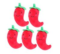WEKAMOS 5pcs Interactive Pet Sound Chew for Puppies and Dogs Pepper Shaped Squeaky for Indoor Outdoor Play Stimulating Sound for Training and Cognitive Development