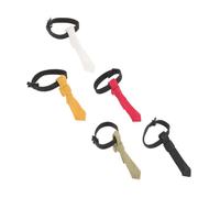 WEKAMOS 5PCS Mini Doll Neckties Lightweight Flexible Cotton Neckties for Dollhouse Dress Up Accessories Compatible with Various Dolls for Pretend Play and Miniature Scene Models
