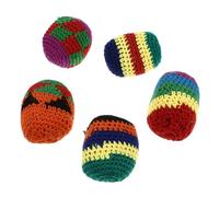 WEKAMOS 5Pcs Multicolored Woven Kickballs Family Sandbag Game Outdoor for Portable Plaything for Strength and Coordination Development Random Color