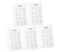 WEKAMOS 5Pcs Portable Detachable Binder Dividers Matte Transparent Notebook Separators for Planner Calendar Organization Quick Reference and DIY Loose Leaf Inserts