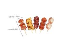 WEKAMOS 5pcs Realistic Barbecue Skewers for Bright Colored Fake Food Models for Pretend Play Lightweight Simulation Grill Strings Birthday and Party Gifts