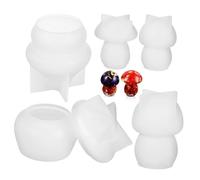 WEKAMOS 5pcs Silicone Mushroom Jar Molds Small Epoxy Casting Molds for DIY Crafting Easy Demoulding Creative Storage Jars Gift for for for for for for Idea