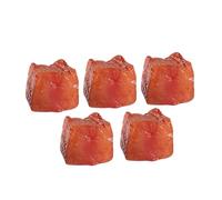 WEKAMOS 5pcs Simulated Beef Brisket Cubes Fake Meat Prop Beef Cube Model Fake Lifelike Food Model for Pretend Play Real Looking Artificial for Cooking Display