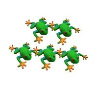 WEKAMOS 5Pcs Soft Rubber Frog Squeeze Stress Relief Animal Shaped for Party Favor, Soft Elastic Slow Rising Sensory