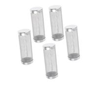 WEKAMOS 5pcs Stainless Steel Aquarium Filter Baffle Mesh Guard Cylinder Screen with Inner Diameter Protective Inlet Prefilter for Fish Fry and Shrimp Safety Fish Tank Filter Mesh