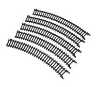 WEKAMOS 5Pcs Train Track Expansion Pack Battery Operated Electric Train Railroad Building Plastic Railway Curved Replacement Parts for Boys Educational Play