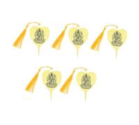 WEKAMOS 5pcs Vintage Buddhist Metal Bookmarks with Bodhi Leaf Design Page Markers for Students and Readers Unique Graduation and Year Buddhists and Book Lovers