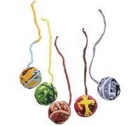 WEKAMOS 5Pcs Woolen Yarn Cat Balls Durable Scratch Resistant Portable Playthings for Kittens Indoor Exercise and Anxiety Relief