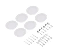 WEKAMOS 6 Sets Mini Tableware Kit for Dollhouse Decoration Realistic Mini Forks and Spoons Miniature Kitchen Accessories for Home Ornaments and Desktop Centerpiece