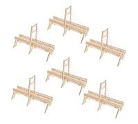 WEKAMOS 6 Sets Stem DIY Cable Stayed Bridge Model Kit Wooden Architecture Assembly for Hands Science Learning Easy Build Mechanical for Childrens Physics and Math Education
