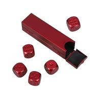 WEKAMOS 6-sided Aluminum Alloy Metal Dice Set with Rounded Edges and Rectangle Case for Ktv and Holiday Gatherings, Sturdy Sturdy Design for Reliable and Fair Gameplay