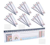WEKAMOS 60pcs Classroom Desk Name Tags Name Plates with Alphabet Number Lines Adhesive Dots Included for Easy Attachment for Teacher Supplies Student Decor