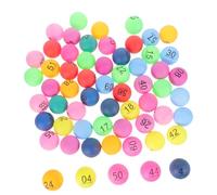 WEKAMOS 60PCS Game Balls Plastic Lottery Bingo Balls for Raffle Draws Party Entertainment Wear Resistant for Electronic Bingo Machines