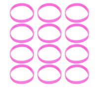 WEKAMOS 60pcs Solid Color Silicone Bracelets Elastic Wristbands for Men Women Stretch School Wristbands Employee Sports Party Favor and Flexible Design