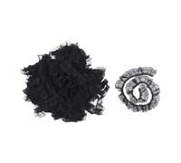 WEKAMOS 6cm Black Ruffled Lace Edge Ribbon 40m Roll Pleated Lace Trim for Sewing Clothes DIY Crafting Wedding Dress Decoration