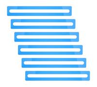 WEKAMOS 6pcs Blue Dyslexia Reading Guide Strips with Bookmark Ruler for Students and Adults - Guided Reading Highlight Line Trackers for Visual Stress Relief