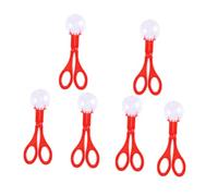 WEKAMOS 6pcs Bug Catcher Scissors Set Red Handy Insect Clamp Tongs Outdoor Educational for Boys and Fun Insect Catching Tool