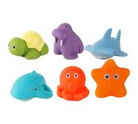 WEKAMOS 6pcs Color Changing Bath Cartoon Animal Shower Squeaky for Fun Bath Sprinkler Engaging and Safe for Improves Imagination and Color Perception