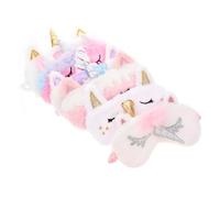 WEKAMOS 6Pcs Cute Unicorn Sleeping Eye Masks for Teens Home Use Soft Breathable Material Light Blocking Eye Patch for Travel Nap and Comfortable Sleep