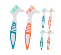 WEKAMOS 6pcs Denture Cleaning Brush Toothbrush Oral Cleaning Brush Nylon