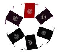 WEKAMOS 6Pcs Drawstring Tarot Card Bags Small Storage Pouches for Jewelry and Headgear Soft Fabric Pouches with Delicate Patterns Portable and Lightweight for Travel and Daily Use