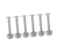 WEKAMOS 6pcs Foosball Table Hardware Screws and Nuts Fit Tabletop Football Game Replacement Parts for Foosball Rods and Handles Silver