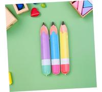 WEKAMOS 6pcs Inflatable Pencil Balloons for Party PVC Back to School Decorations Quick Inflate Colorful Classroom Favors Birthday Graduation Supplies