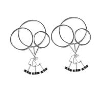 WEKAMOS 6pcs Laboratory Support Stand Clamps with Small Large Iron Rings Rustproof Firm Stability Lab Clamp Prong Jaw for Chemistry and Physics Experiments