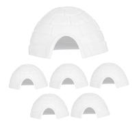 WEKAMOS 6Pcs Lifelike Igloo Models for Miniature Plastic Igloo Figurines Decorative Craft for Home Desktop Terrarium Succulent Garden Decor