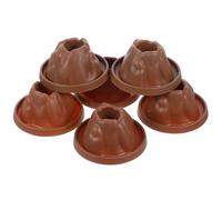 WEKAMOS 6pcs Mini Plastic Volcano Science Model Kit for DIY Educational Project Erupting Volcano Accessory Inspiring Creativity and Scientific Curiosity