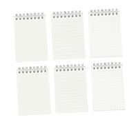 WEKAMOS 6pcs Mini Pocket Notepads with Transparent Cover Coil Bound Schedule Planners for Staff Students Office Use Lined Blank Pages Portable Study To Do List Pads