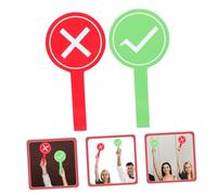 WEKAMOS 6Pcs Multi-function Handheld Answer Paddle Voting Board for Classroom and Judges Portable Red and Green Score Props for Teaching Game and Meeting Use