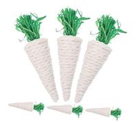 WEKAMOS 6Pcs Natural Grass Woven Chinchilla Chewing Props Hamster Chew for Teeth Grinding and Stress Relief Small Pet Rabbit Nibbling Plaything