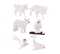 WEKAMOS 6PCS Realistic Arctic Sea Animal Figures for Educational Ocean Creativity and Shape Cognition Party Favors and Decorations