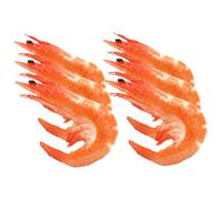WEKAMOS 6pcs Realistic Simulated Shrimp Models PVC Fake Food Decorative Shrimp for Home Office Bar Party Display Photo Props Artificial Seafood Ornaments