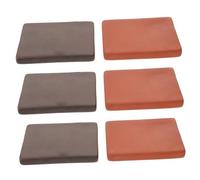 WEKAMOS 6pcs Red Clay Turtle Habitat Bricks Breathable Moisture Regulating Ceramic Blocks for Aquatic and Terrestrial Terrarium Landscaping Natural Decor
