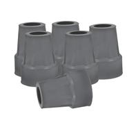 WEKAMOS 6Pcs Replacement Rubber Cane Tips for Crutches Slip Grey Foot Caps for Enhanced Stability and Safety Durable Design for Extended Outdoor Use