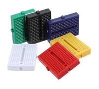 WEKAMOS 6pcs Small Experiment Breadboards Solderless Mini Circuit Boards for Science Projects with Interlocking Design