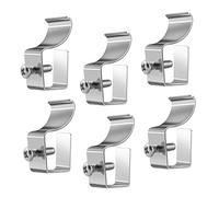 WEKAMOS 6pcs Vinyl Side Hooks for Outdoor Security Cameras No Drill Wall Mount Siding Clips Compatible with Blink and Ring Cameras Steel Hook