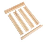 WEKAMOS 6pcs Wooden Alphabet Base Domino Holder for Game Organization for Crafts and Family Engagement Durable Letter Racks for Domino Game and Educational Development