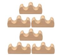 WEKAMOS 6pcs Wooden Chinese Calligraphy Brush Holder Set Brush Rest Pen Stand for Desk Suitable for Calligraphy and Drawing Supplies