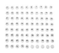 WEKAMOS 75pcs Plastic Lottery Balls for Raffle Draws Bingo Party Games White Numbered Balls for Events Crafts and Entertainment Use