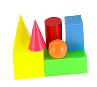 WEKAMOS 7Pcs Geometric Model for Educational Early Learning Building Blocks DIY Shapes Teaching Tool for Boys and Birthday Gift