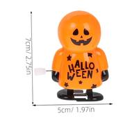 WEKAMOS 7pcs Halloween Wind Up Clockwork Walking Jumping Playthings with Pumpkin Skeleton Vampire Zombie Figures Battery Safe Smooth Party Favors and Desktop Ornaments