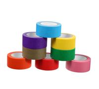 WEKAMOS 8 Rolls Colored Masking Tape Removable Artist Craft Tape with Writable Surface Vibrant Rainbow Colors for DIY Painting Scrapbooking and Decorating Projects