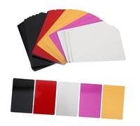 WEKAMOS 80pcs Colored Blank Aluminium Business Cards Metal Name Cards for Engraving Sublimation Stamping for DIY Custom Text and Patterns Multi Color Including Gold Purple Silver Green