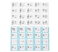 WEKAMOS 80Pcs Music Notation Flash Cards for - Piano and Violin Sight Reading Teaching Supplies - Music Theory Learning Cards for Beginners and Rhythm Study