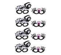 WEKAMOS 8pcs Halloween Grim Reaper Eyeball Glasses Party Props Nonwoven Fabric Scary Novelty Eyewear for Photo Booths Accessories to Enhance Spooky Celebration Atmosphere