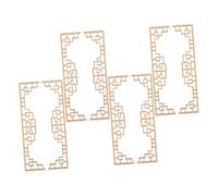 WEKAMOS 8pcs Miniature Dollhouse Divider Screens Solid Wood Folding Panels Unfinished Chinese Style Privacy Dividers for Sand Table Models and DIY Craft Decor